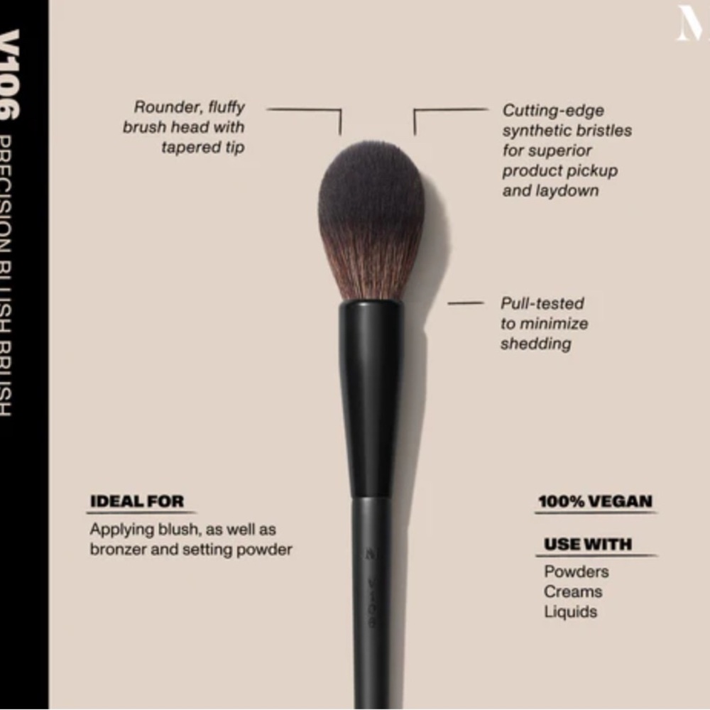Morphe Black Flawless Finish Makeup Brush